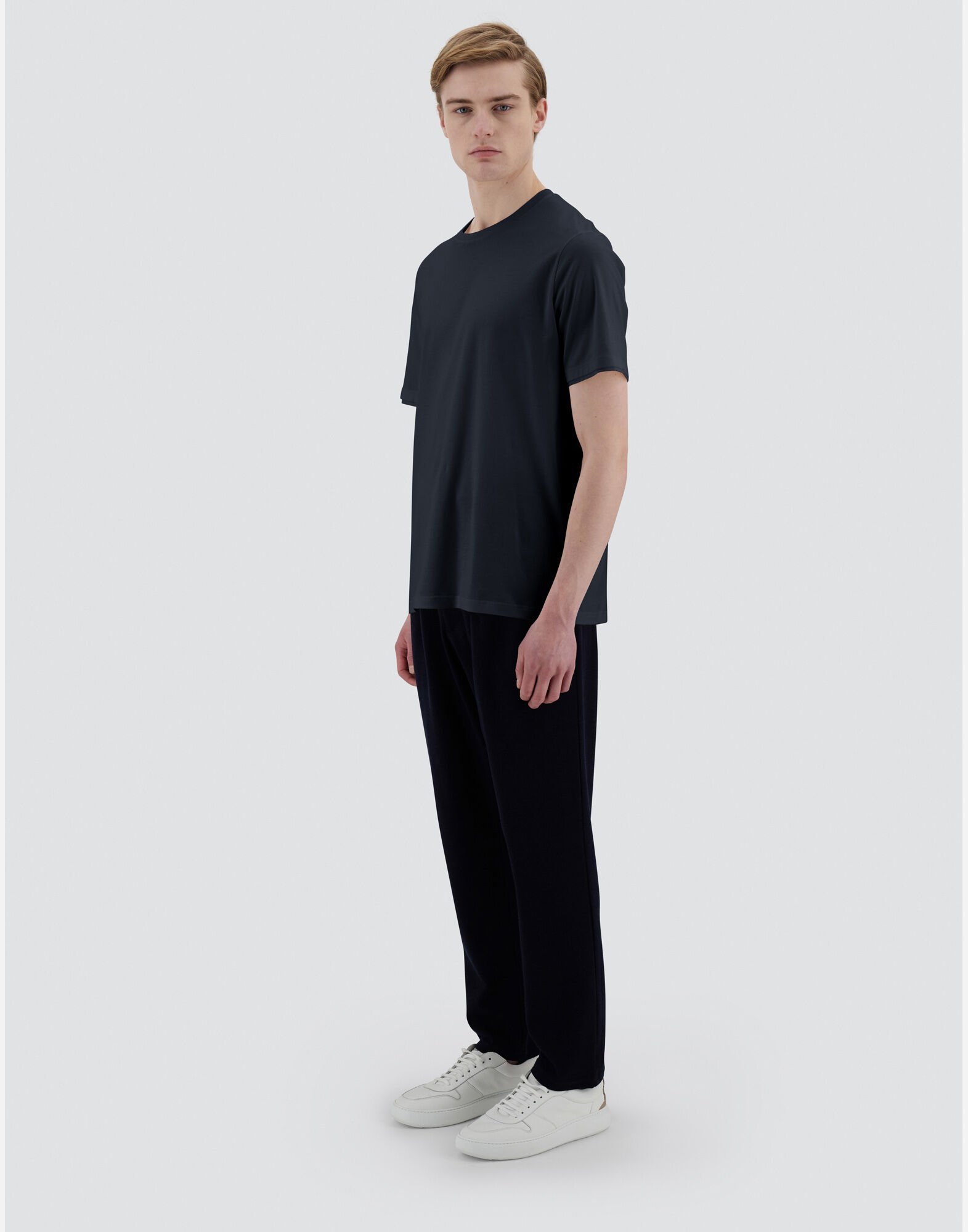 Herno Short-sleeved Crewneck T-shirt In Black