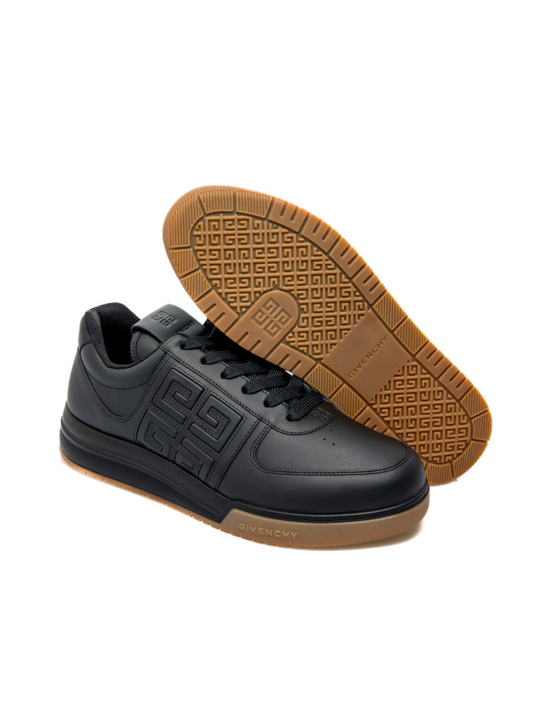 Givenchy 4g Logo-embossed Low-top Sneakers In Black