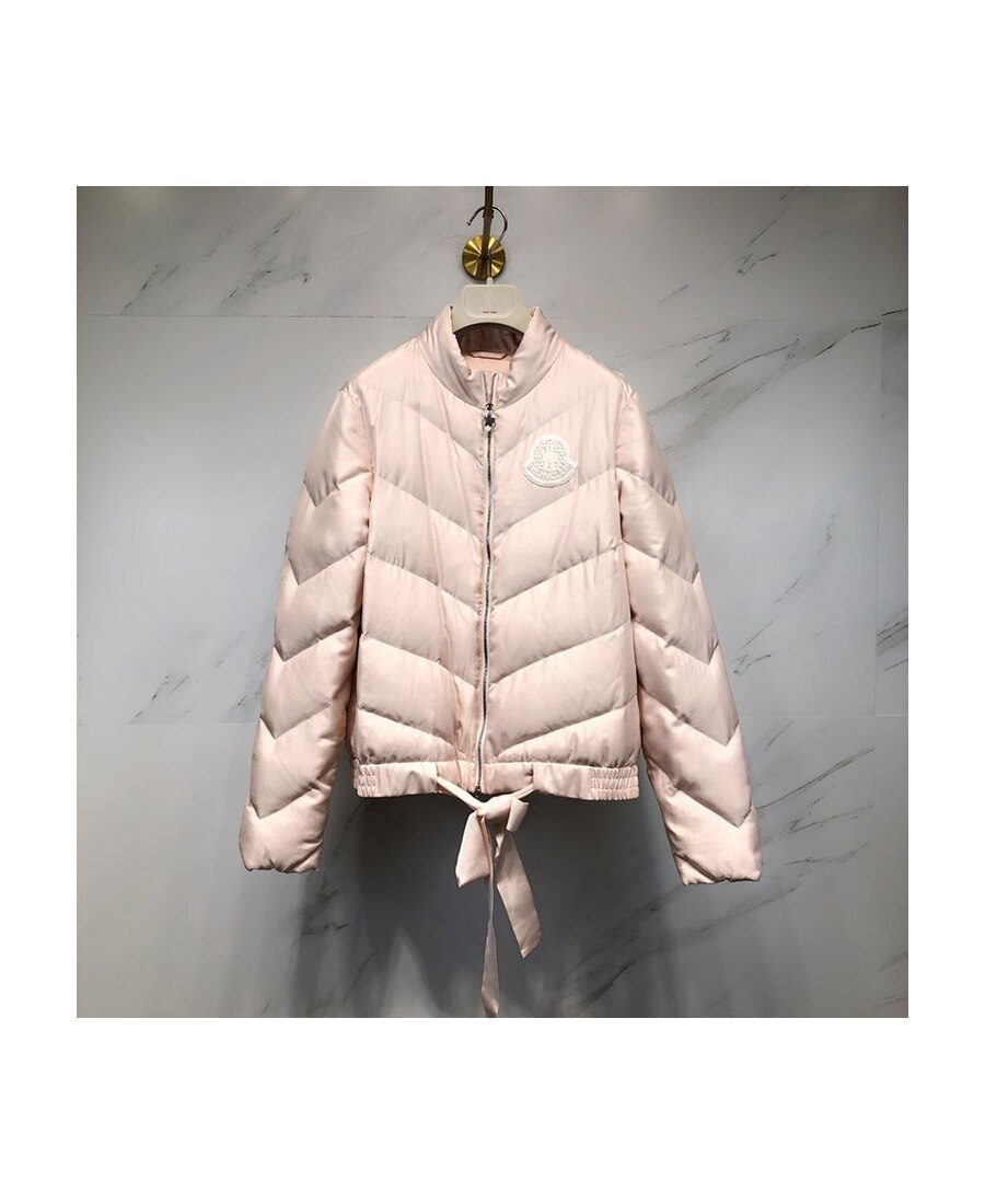 Moncler Lace Down Jacket In Pink