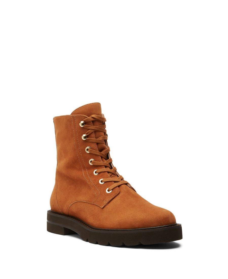 Stuart Weitzman Mila Lift Lace-up Boots In Brown