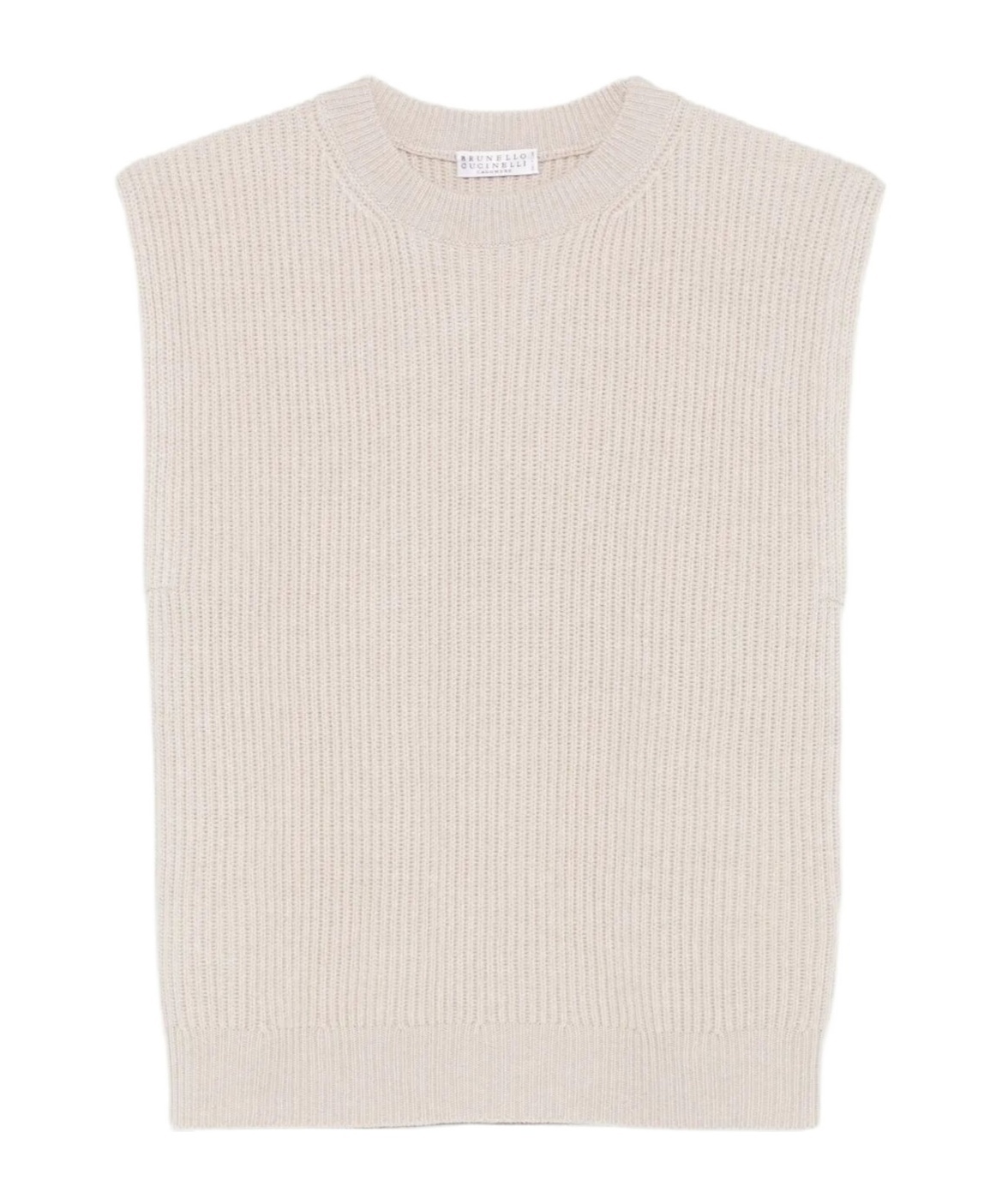 Brunello Cucinelli Ribbed Sleeveless Sweater In Multi