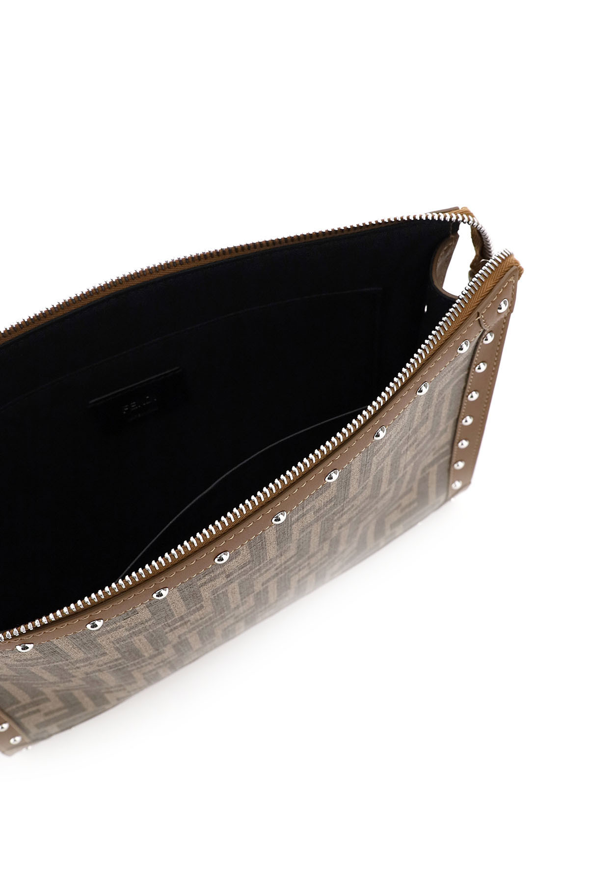 Fendi Ff Motif Pouch In Brown