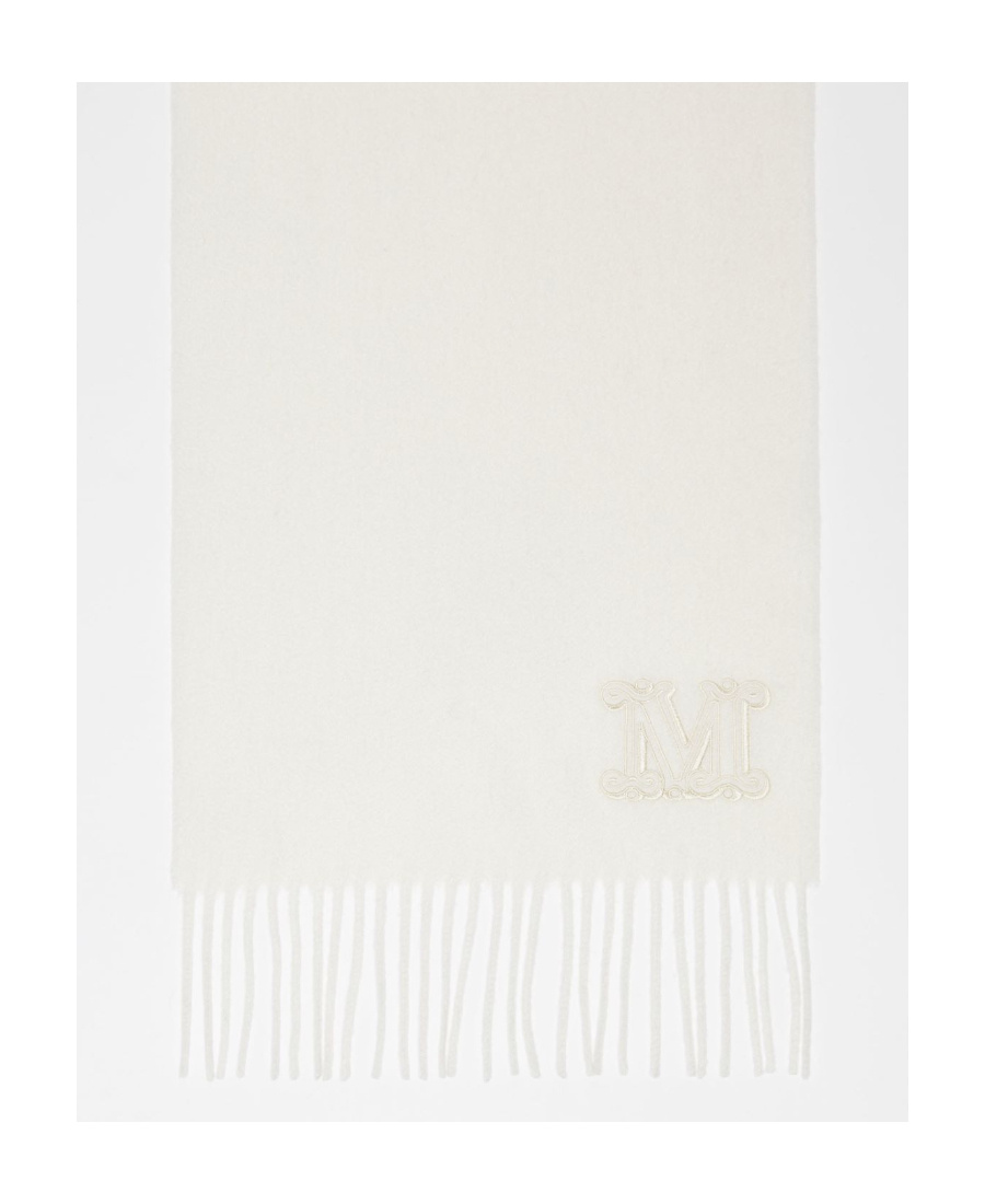 Max Mara Tassel Scarf In White