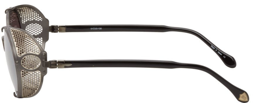 Matsuda Logo Round Sunglasses In Gray