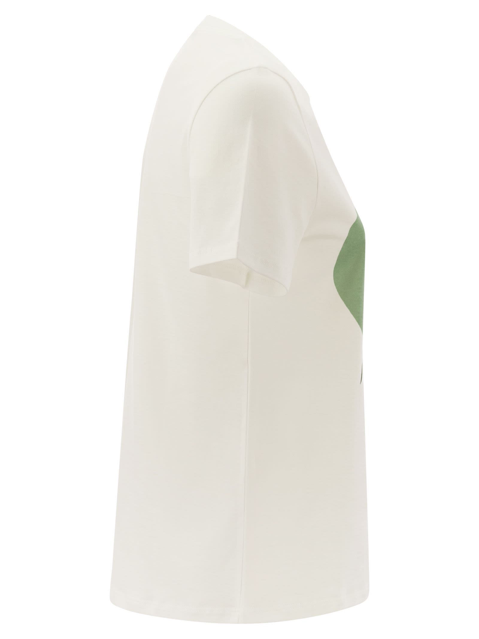 Weekend Max Mara Yen Cotton Jersey T Shirt In White