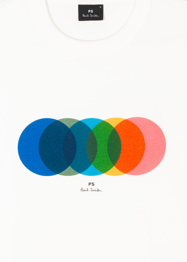 Ps By Paul Smith Ps Paul Smith Circles-printed Crewneck T-shirt In White