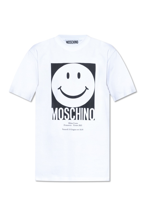 Moschino 'smiley Print T-shirt In White