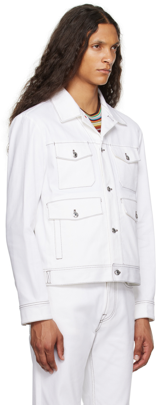 PAUL SMITH LAPEL LONG-SLEEVED DENIM JACKET