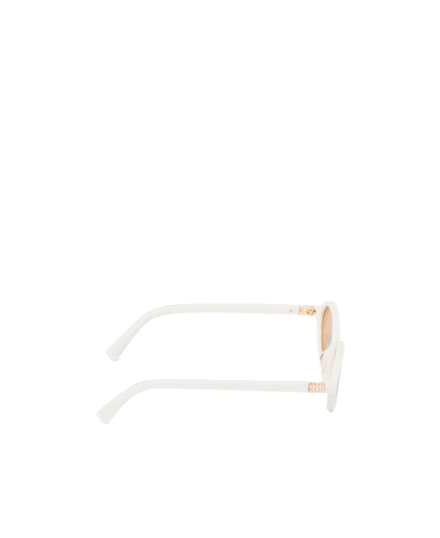 Miu Miu Runway Logo Sunglasses In White