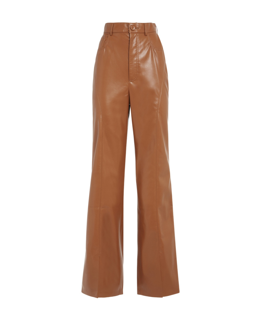 Nanushka Basha Okobor Wide-leg Pants In Brown