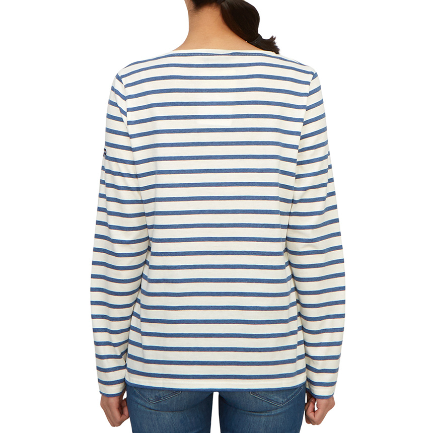 Saint James Striped Graphic T-shirt In Blue
