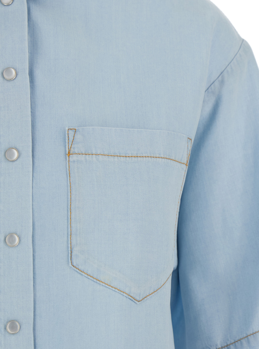 Shop Semicouture Damiana Shirt In Light Blue