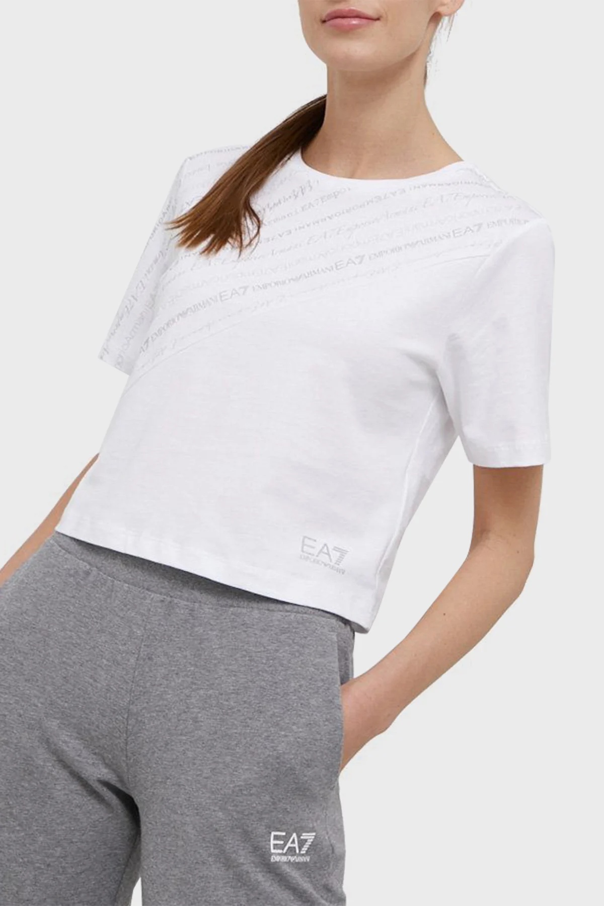 EA7 T-SHIRT WITH ROUND NECK AND SHORT SLEEVES