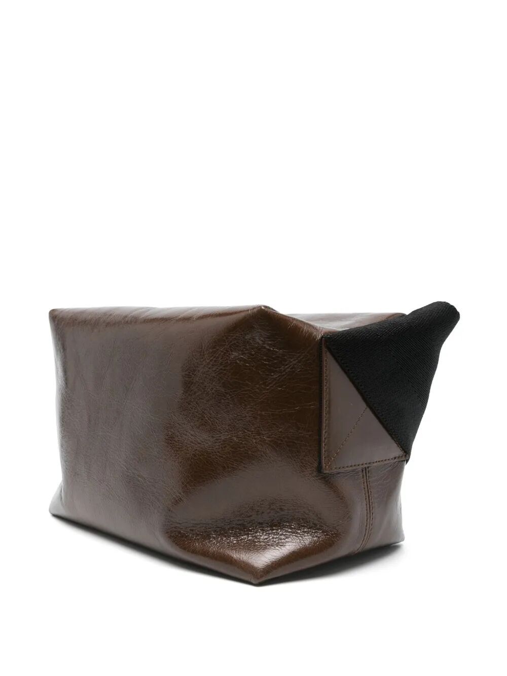 Uma Wang Medium Leather Shoulder Bag In Black