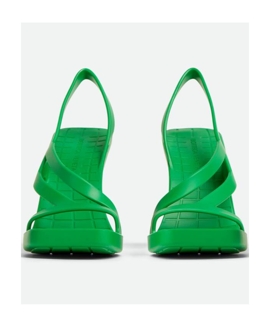 Bottega Veneta Green Jimbo Heeled Sandals In Multi
