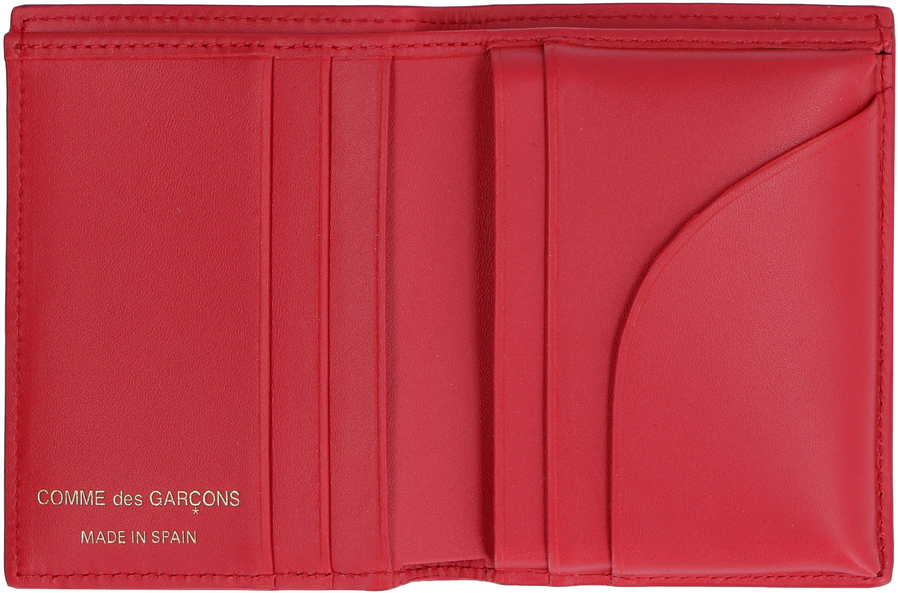 Comme Des Garçons Wallet Polka Dot Bifold Cardholder In Red