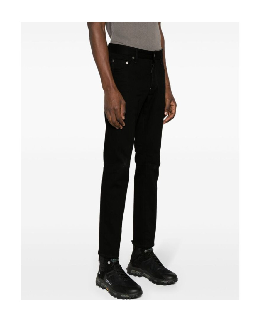 Dsquared2 Cotton Cargo Trouser With Logo Patch In Black