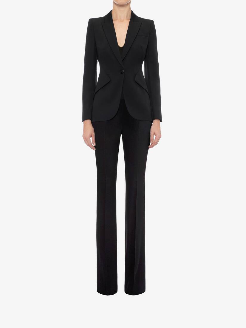 Alexander Mcqueen Peak-lapel Single-breasted Blazer In Black