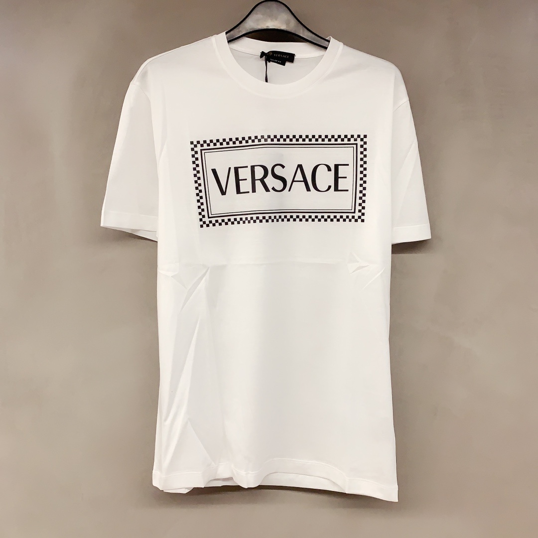 Versace Embroidered Logo T-shirt In White
