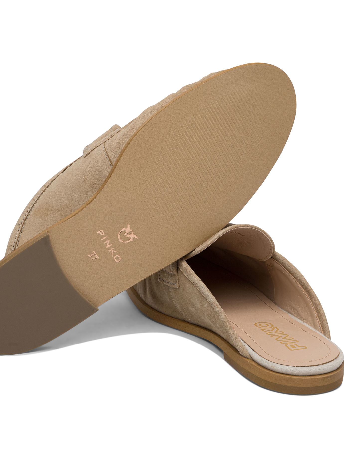 Shop Pinko Love Birds Slides In Brown
