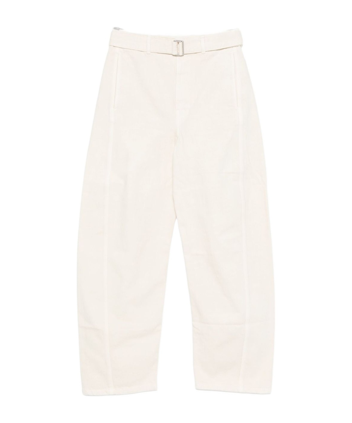 Lemaire Twisted Denim Cotton Jeans In White