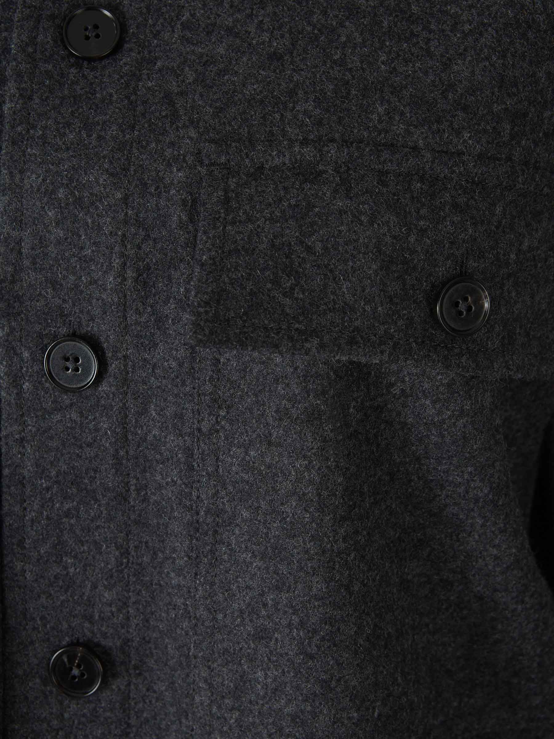 Jil Sander Mélange-effect Virgin-wool Shirt In Black