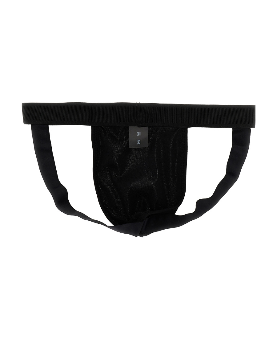 Tom Ford Waistband Stretch Sheer Fabric Briefs In Black