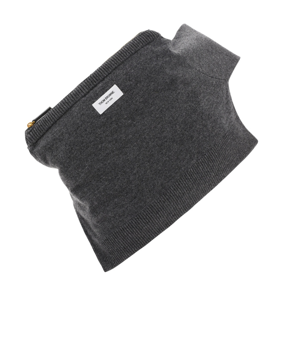 Thom Browne 4-bar Stripe Crossbody Bag In Gray