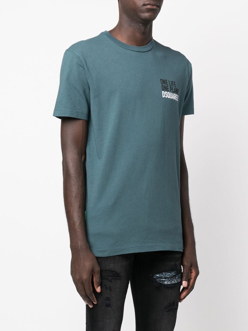 Dsquared2 Man T-shirt Deep Jade Size 3xl Cotton In Blue