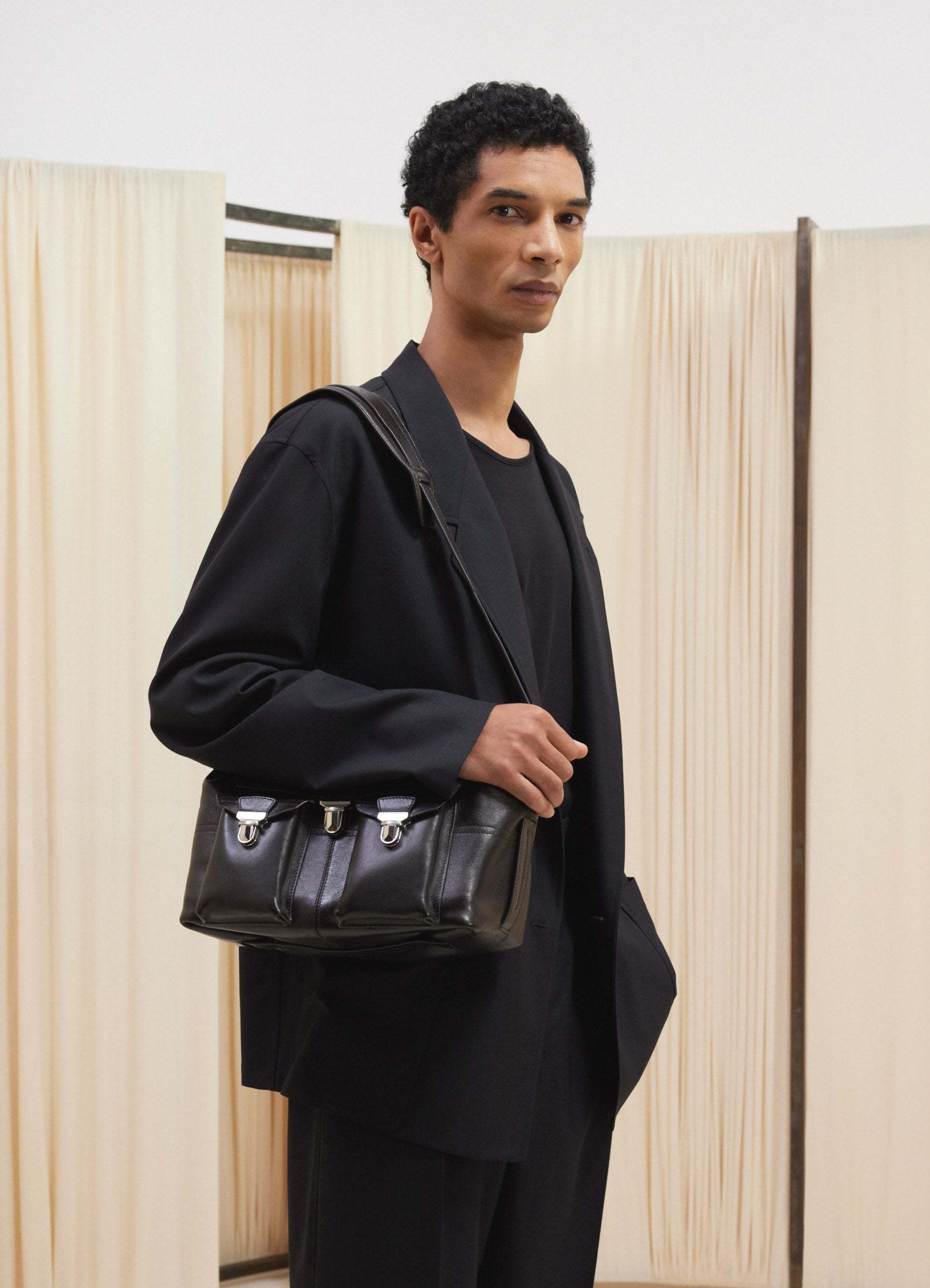 Lemaire Medium Shoulder Bag In Brown