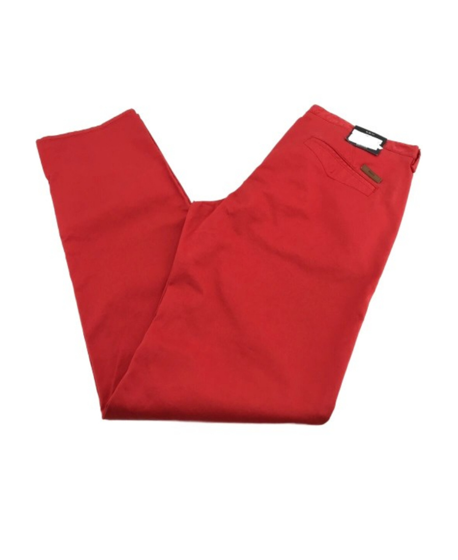 Shop Hugo Boss Straight Casual Pants In Red