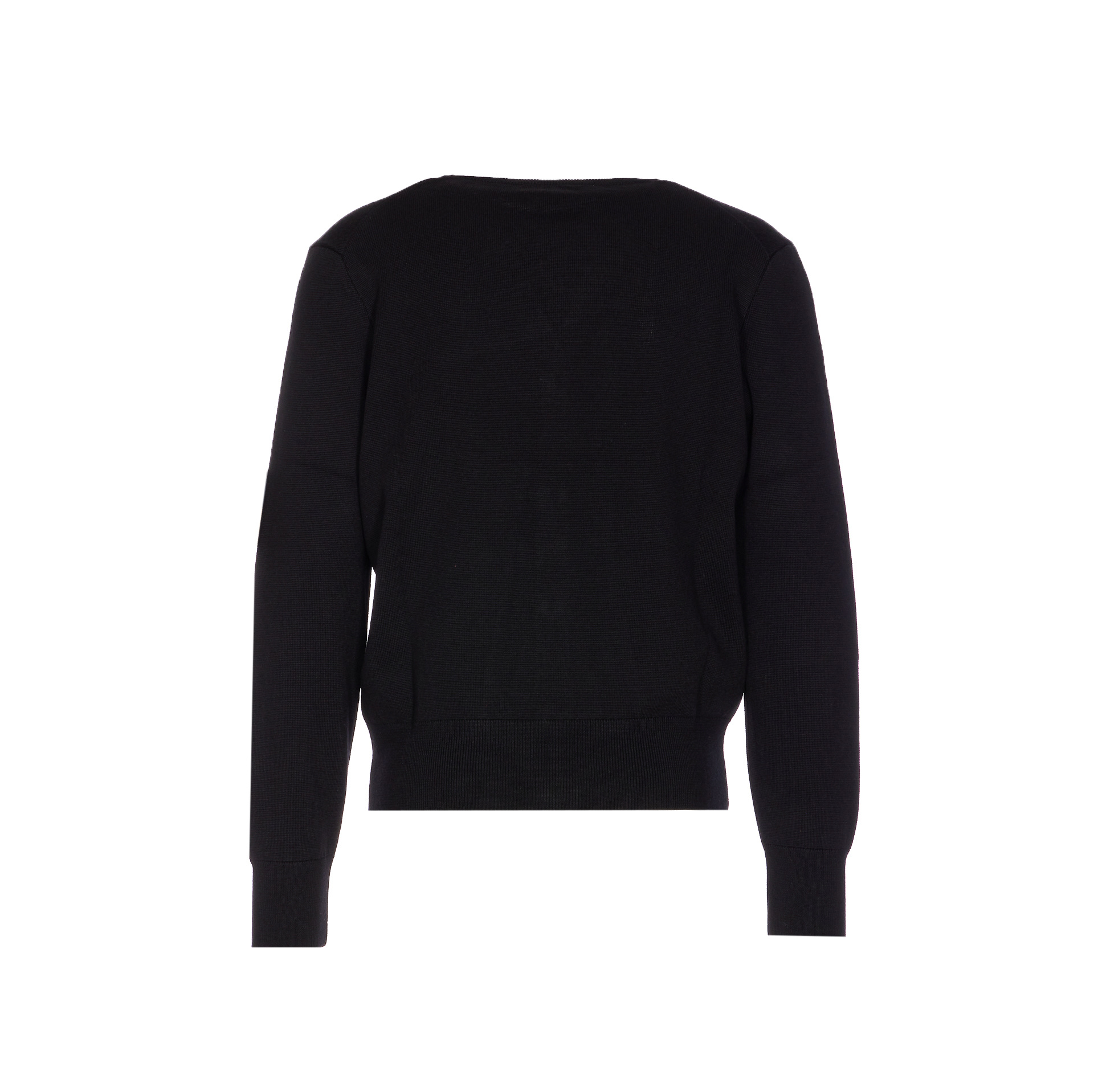 Ami Alexandre Mattiussi V-neckline Cardigan With Ribbed Cuffs And Hem In Black