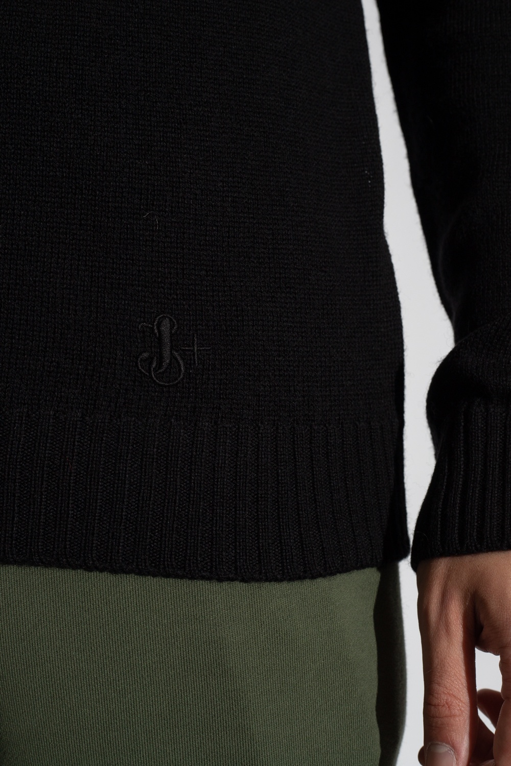 Jil Sander Cotton Crew Neck T-shirt With Long Sleeves In Black