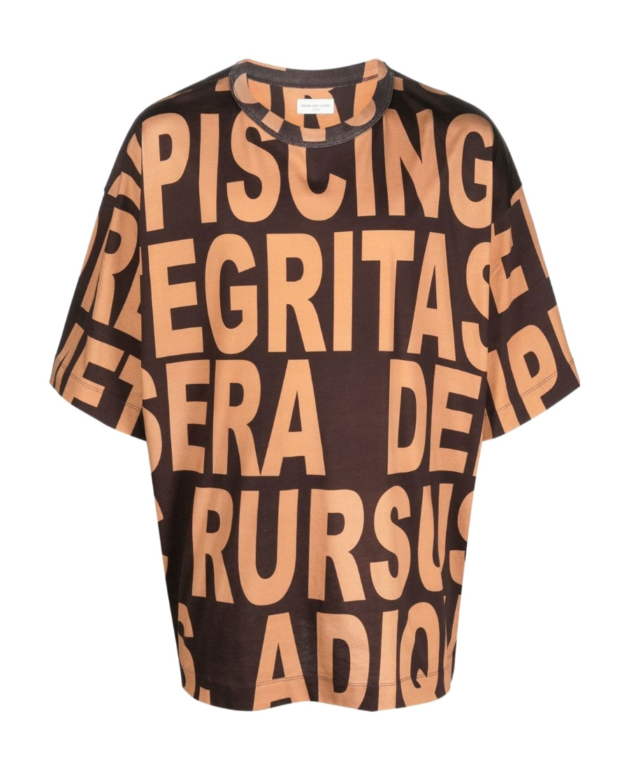 Dries Van Noten Logo Short-sleeved T-shirt In Multicolor