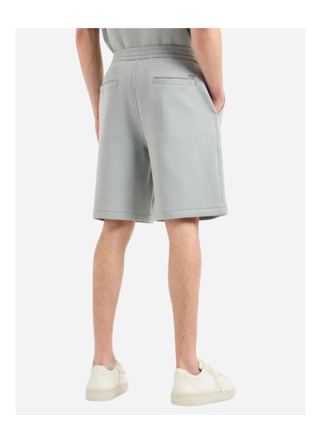 Emporio Armani Logo Shorts In Gray