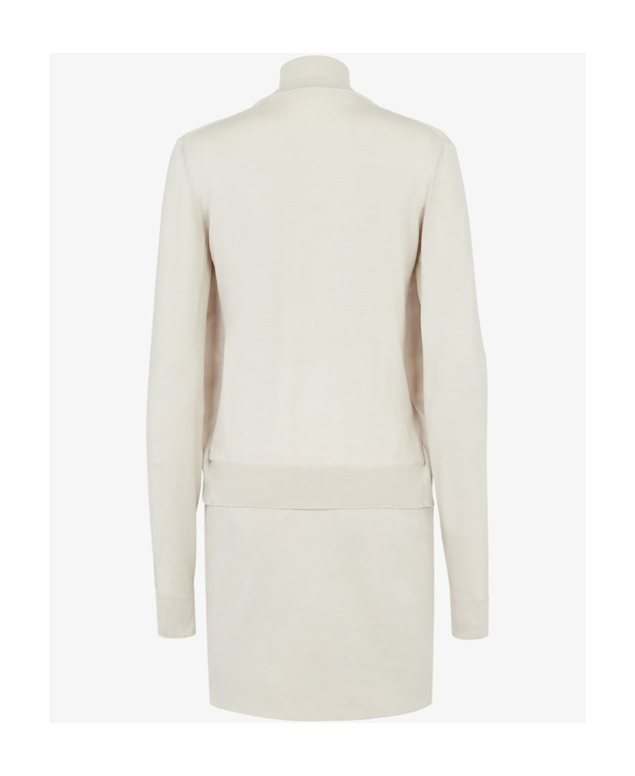 Fendi Open-front Knitted Cardigan In White