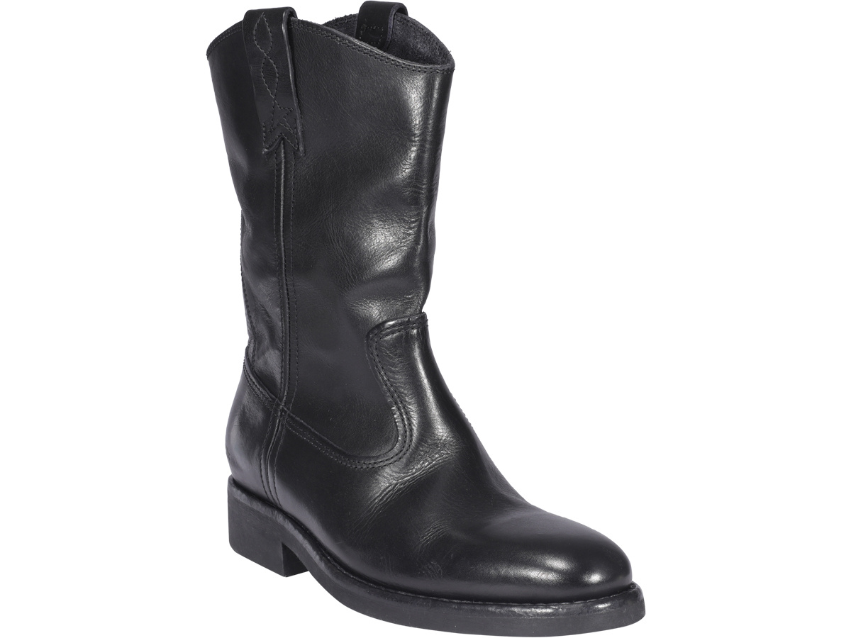 Golden Goose Biker Leather Ankle Boots In Black