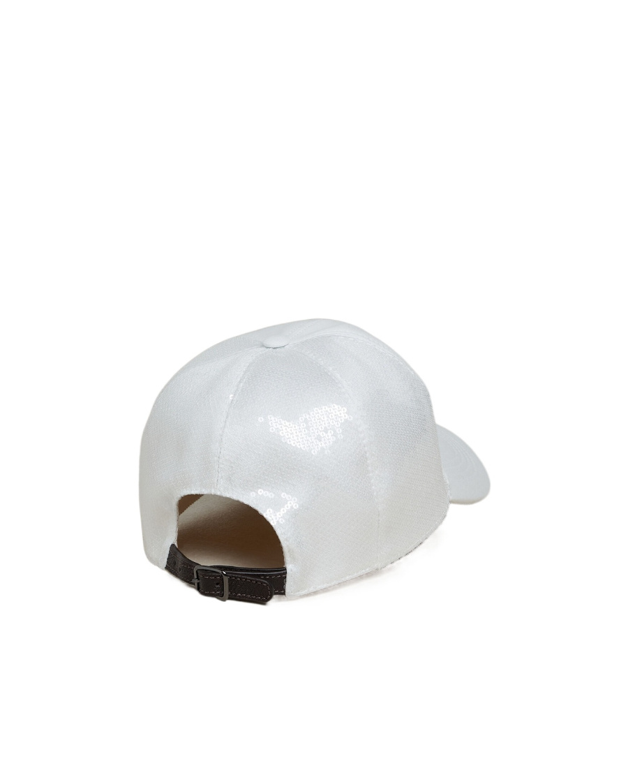 Brunello Cucinelli Sequin-embellished Baseball Cap In White