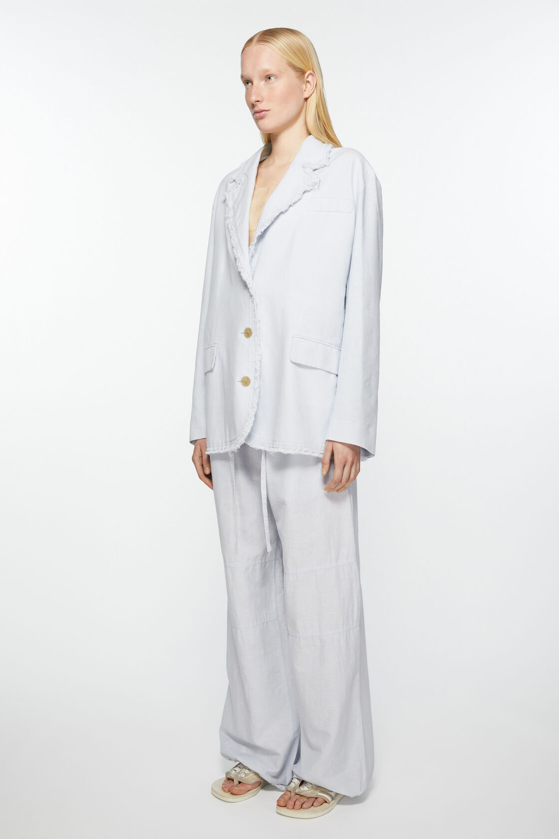 Acne Studios Single-breasted Blazer In White