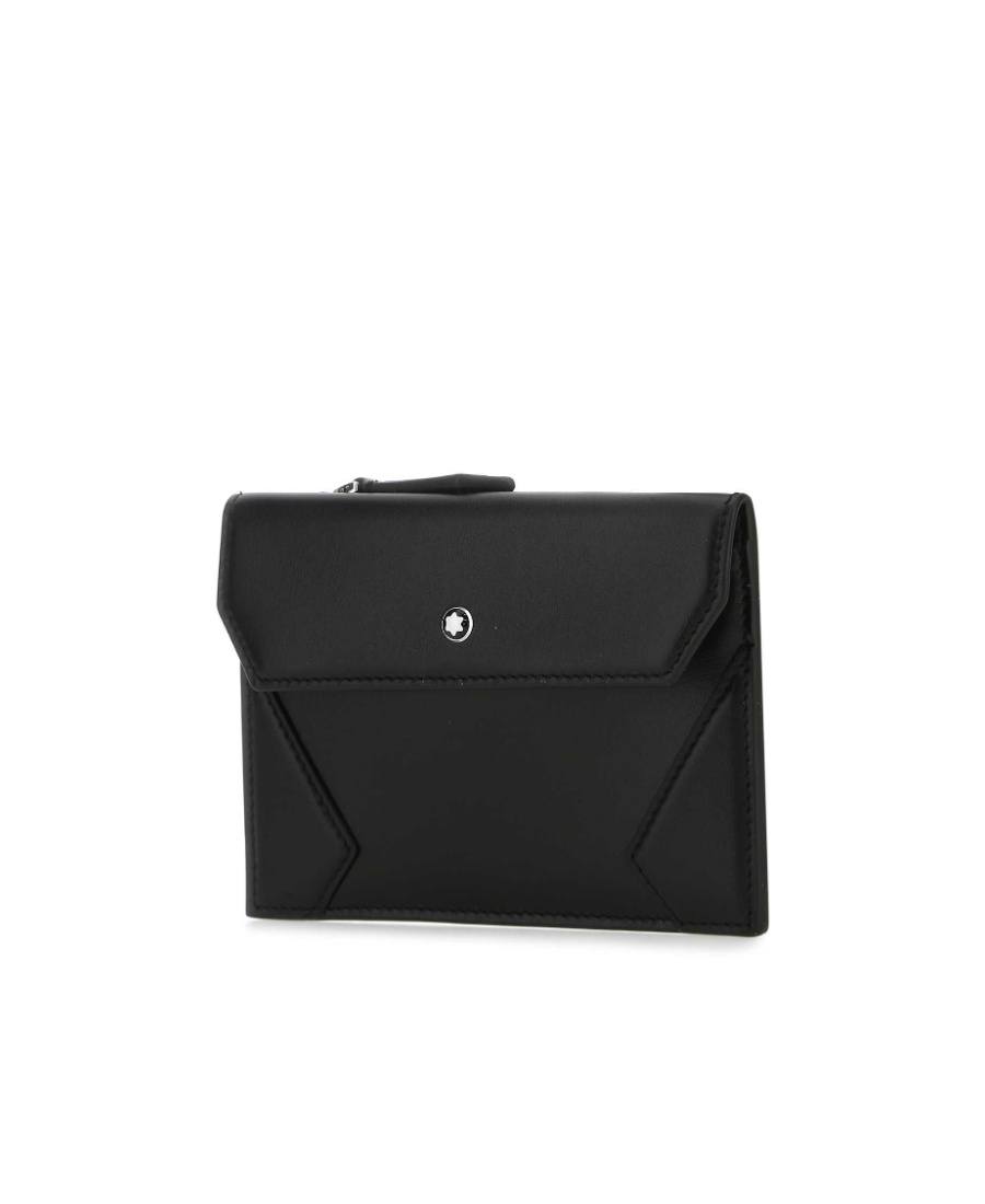Montblanc Compact Leather Wallet In Black