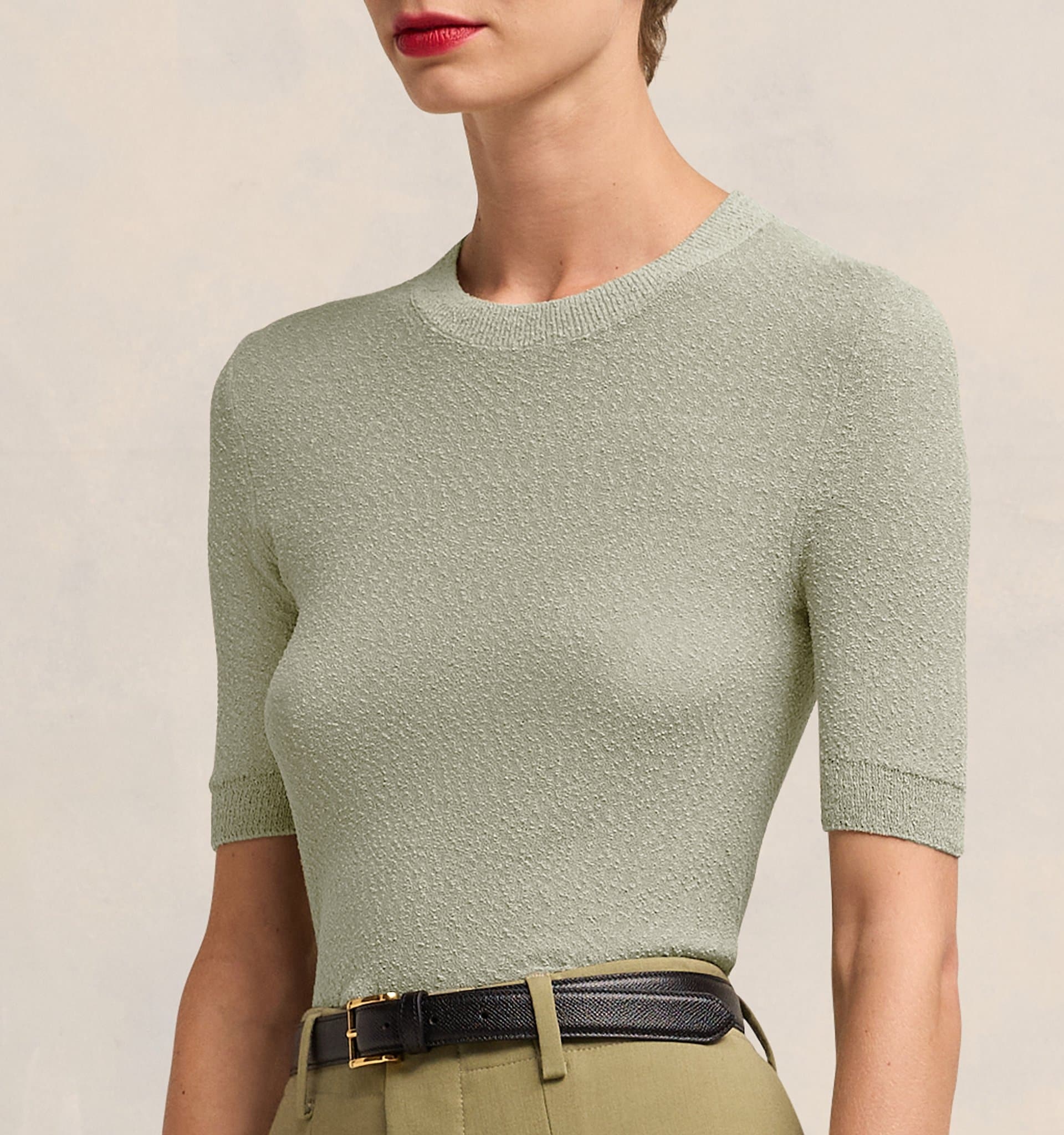 Ami Alexandre Mattiussi Round-necked T-shirt In Green