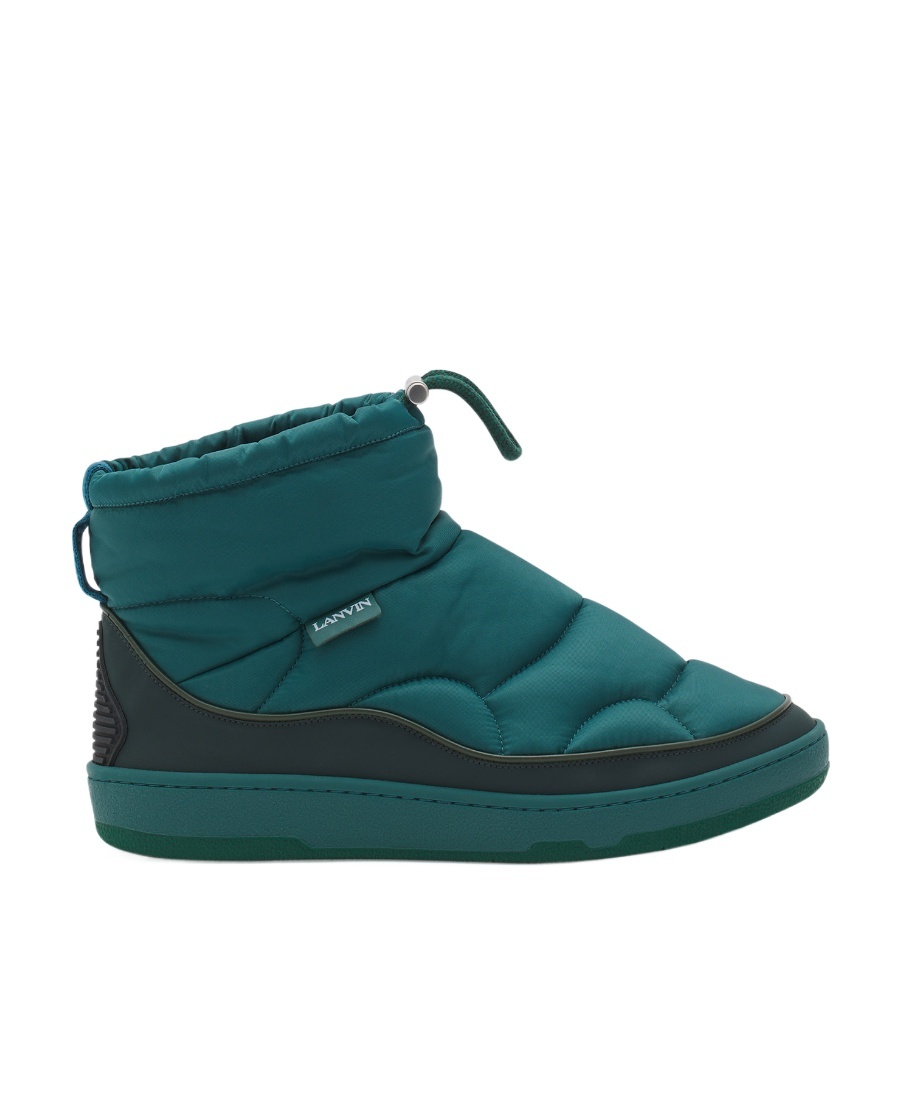 Lanvin Quilted Drawstring-ankle Boots In Blue