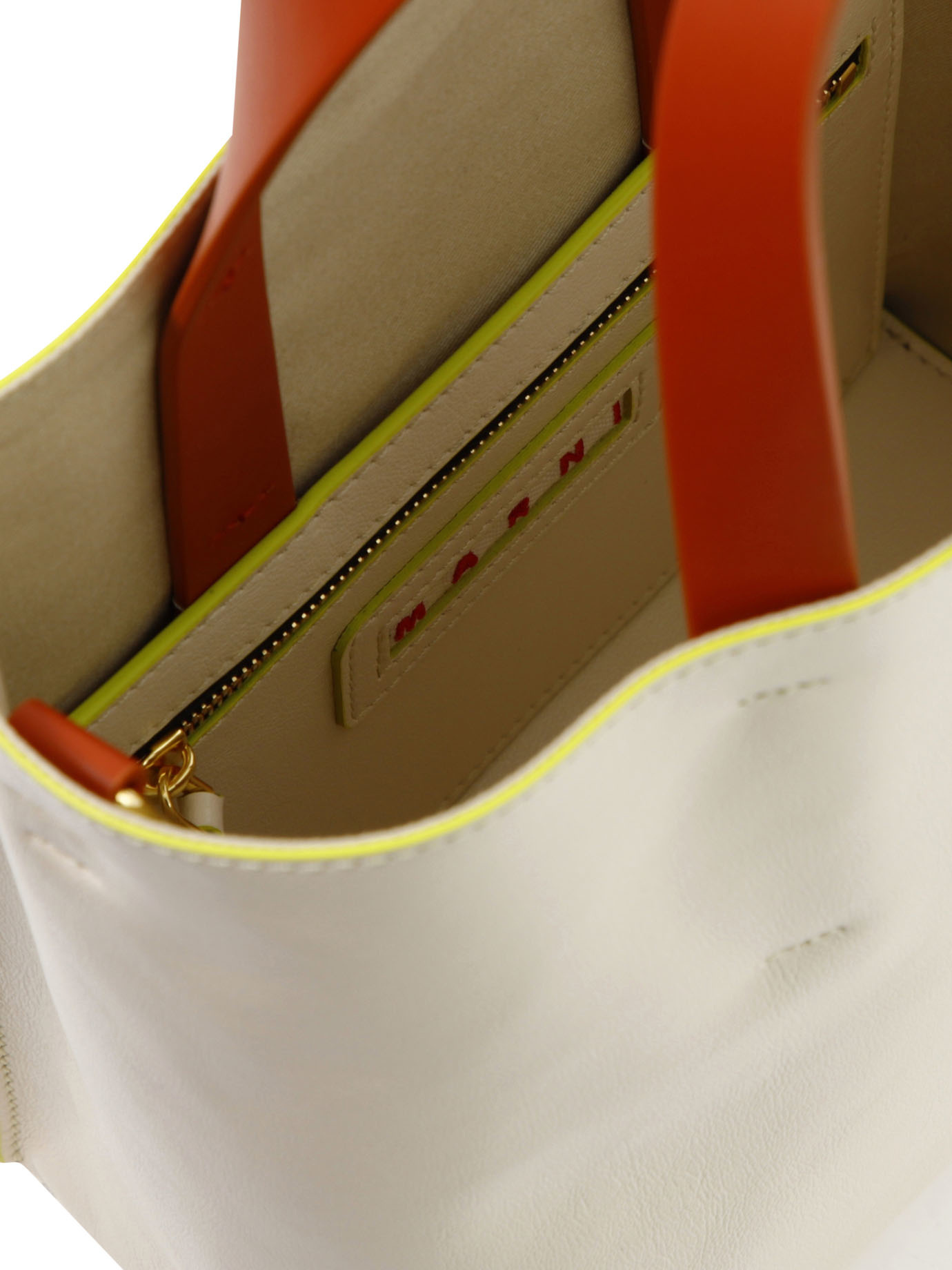 Marni Mini Museo Soft Tote Bag In Nude