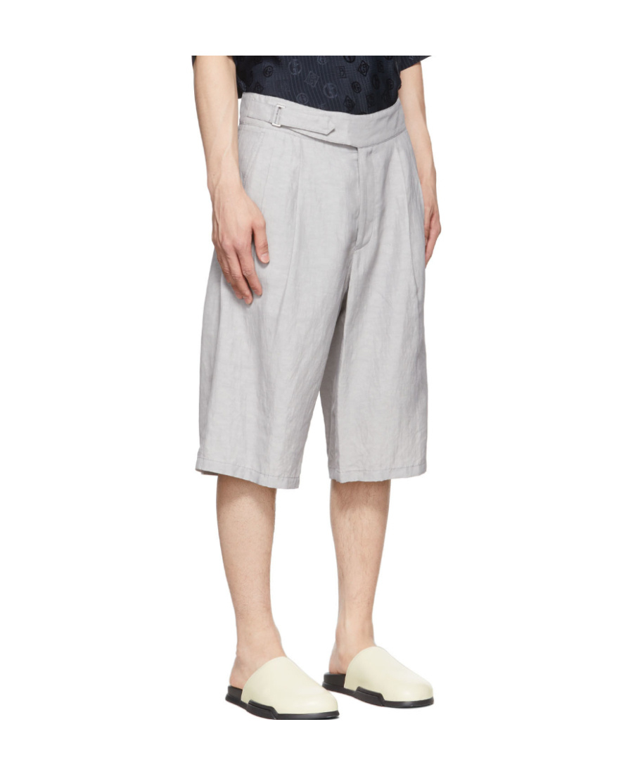 Giorgio Armani Grey Viscose Shorts In White