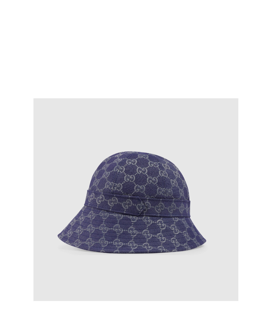 Gucci Gg Cotton Bucket Hat In Blue