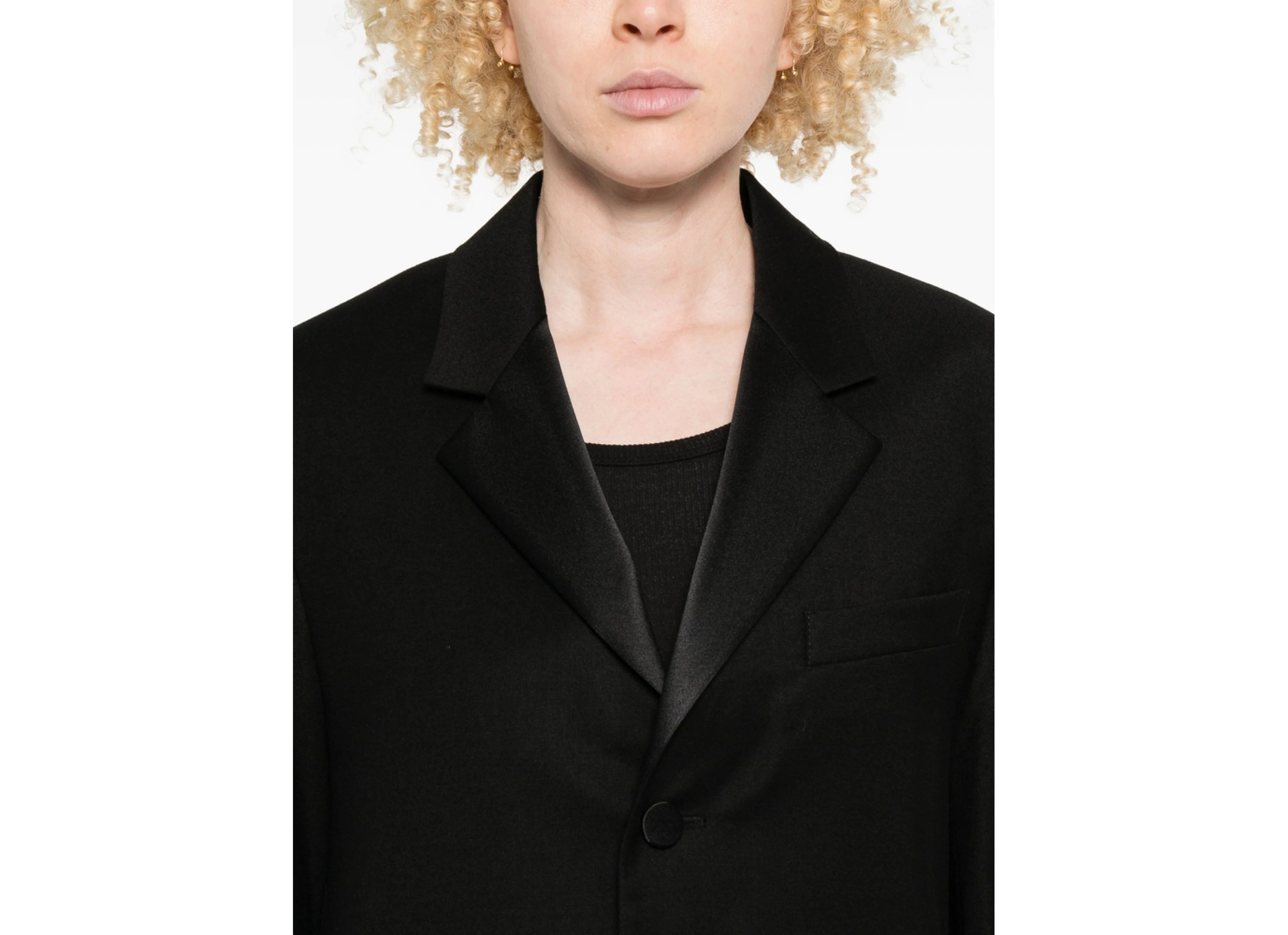 Barena Venezia Satin-lapel Three-button Blazer In Black