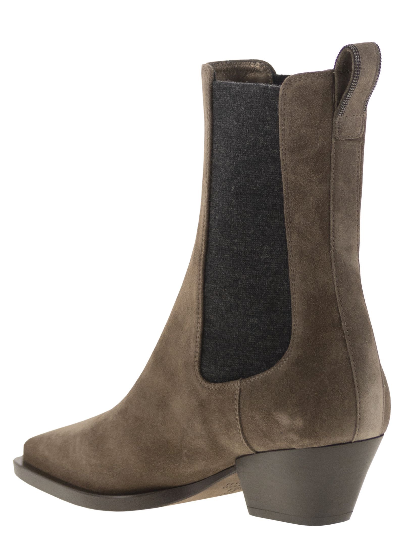 Brunello Cucinelli Pointed Toe Nude Boots