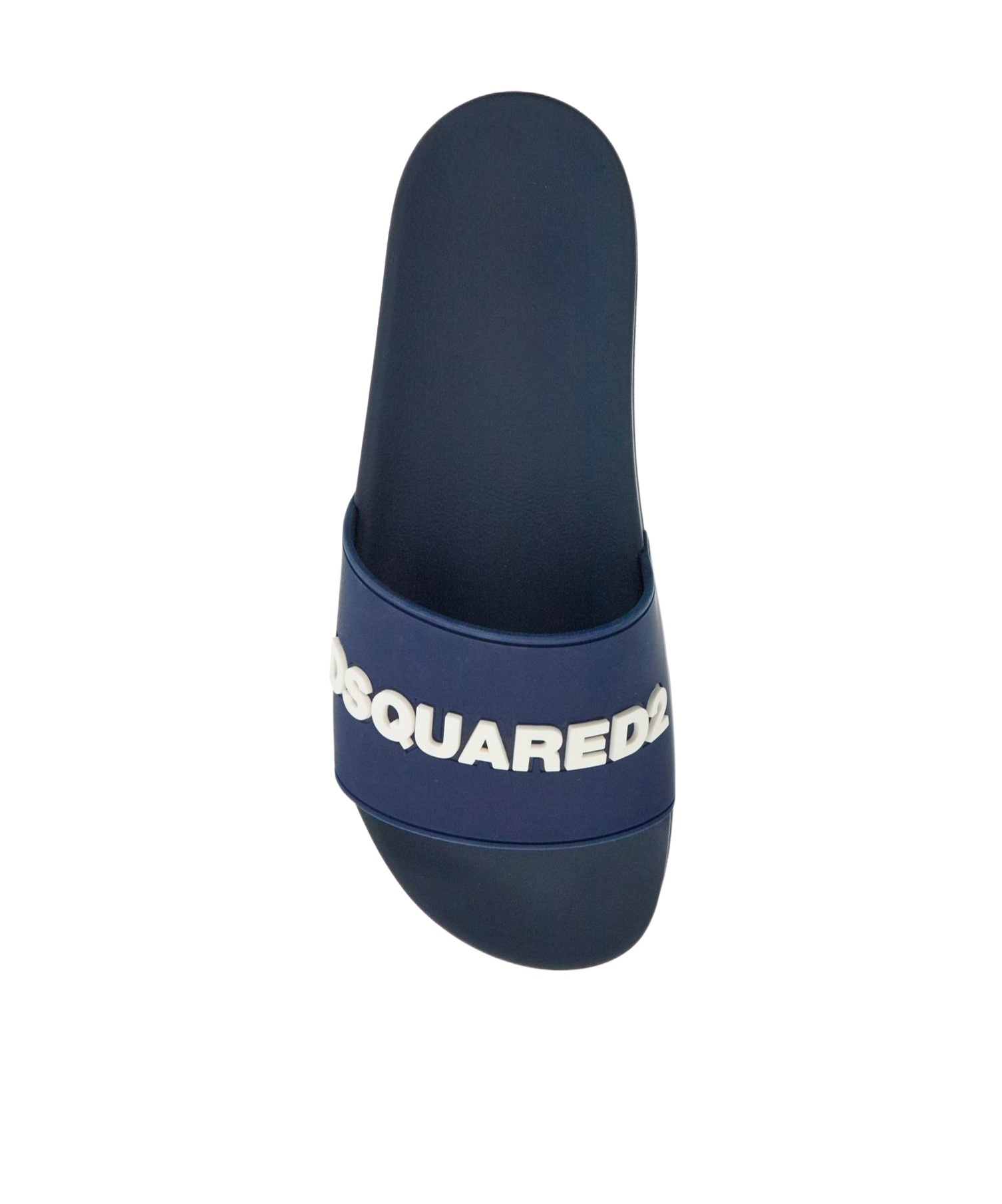Shop Dsquared2 Logo-embossed Slides In Blue
