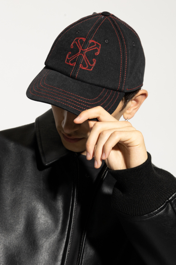 Off-white Arrow Den Baseball Cap In Black