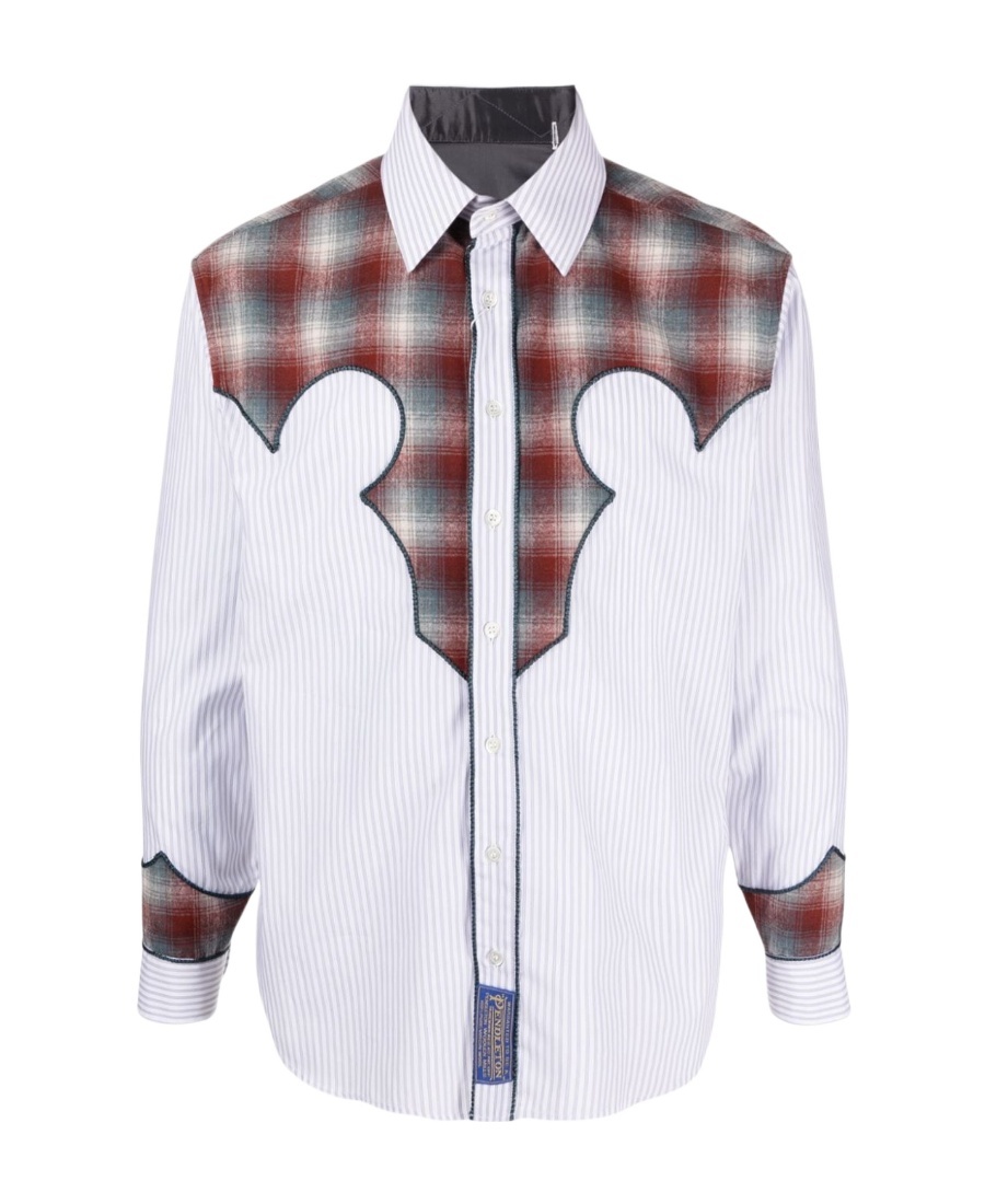 Maison Margiela Western-style Long-sleeve Shirt In Grey